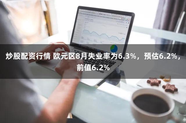 炒股配资行情 欧元区8月失业率为6.3%，预估6.2%，前值6.2%
