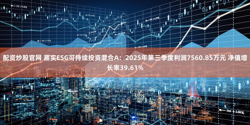 配资炒股官网 嘉实ESG可持续投资混合A：2025年第三季度利润7560.85万元 净值增长率39.61%