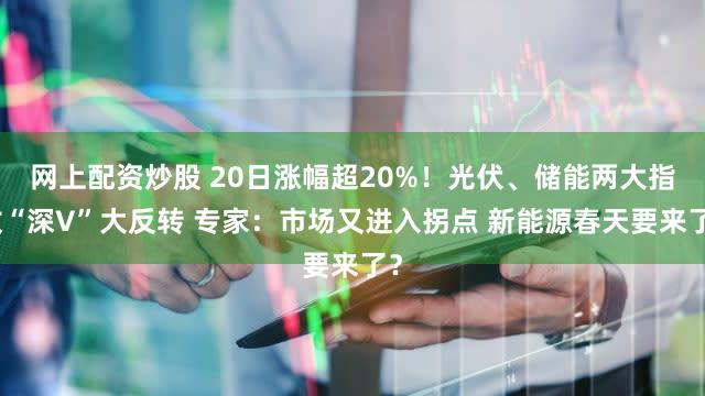 网上配资炒股 20日涨幅超20%！光伏、储能两大指数“深V”大反转 专家：市场又进入拐点 新能源春天要来了？