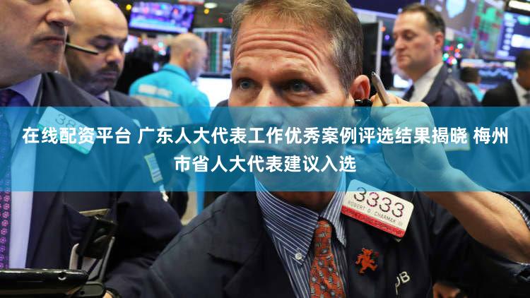 在线配资平台 广东人大代表工作优秀案例评选结果揭晓 梅州市省人大代表建议入选