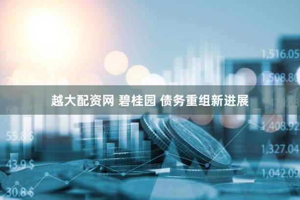 越大配资网 碧桂园 债务重组新进展